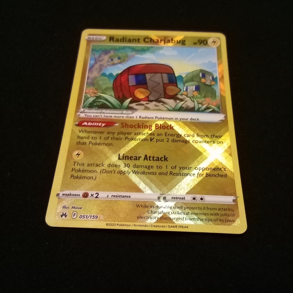 Pokemon Radiant Charjabug 051/159 Crown Zenith Radiant Rare Holo